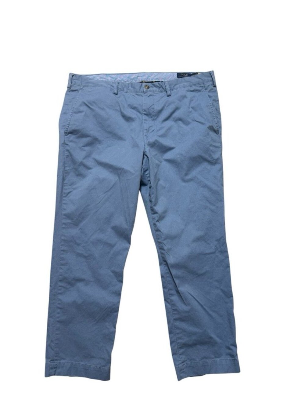 Polo Ralph Lauren Chino Pants 40x30 Blue Stretch Straight Fit Mens